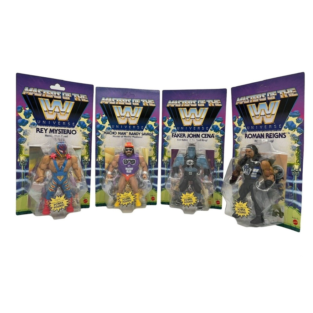 Mattel Masters of The WWE Universe Rey Mysterio Macho Man John Cena Roman Reigns
